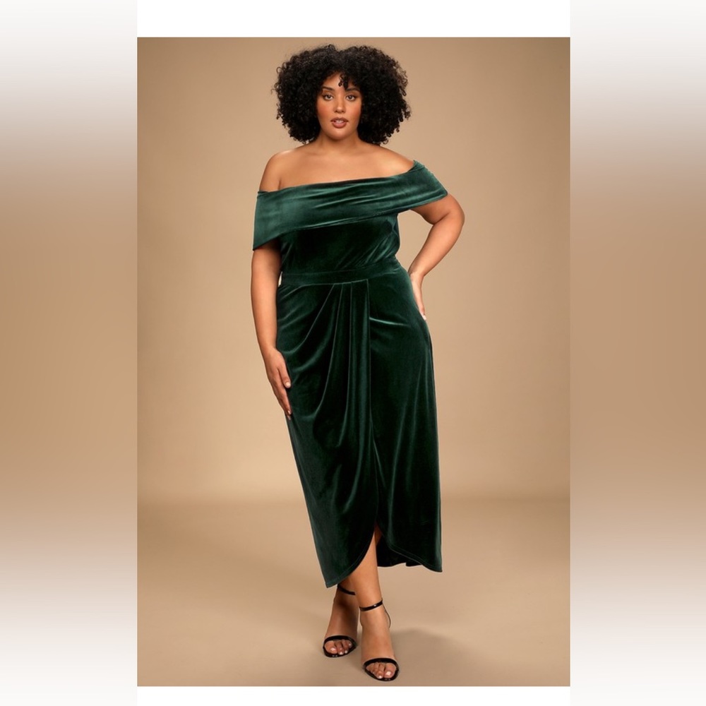 lulus green velvet dress